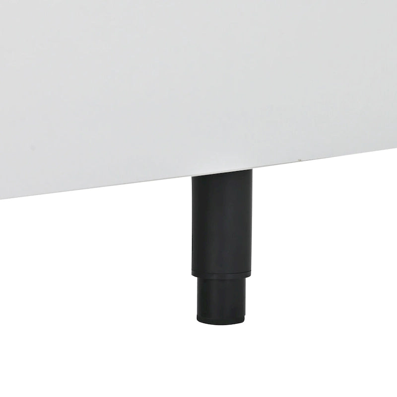 Mobile TV bianco moderno allungabile con 3 cassetti e ripiano per TV fino a 80