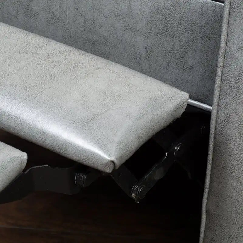 Sillón reclinable manual tipo club de 26.75 de ancho, con brazos enrollados y acolchado mullido para mayor comodidad, gris oscuro