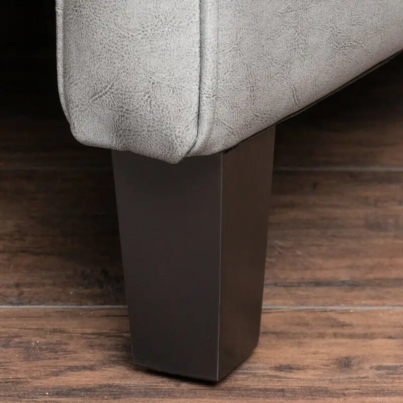 Sillón reclinable manual tipo club de 26.75 de ancho, con brazos enrollados y acolchado mullido para mayor comodidad, gris oscuro