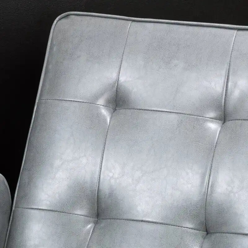 Sillón reclinable manual tipo club de 26.75 de ancho, con brazos enrollados y acolchado mullido para mayor comodidad, gris oscuro