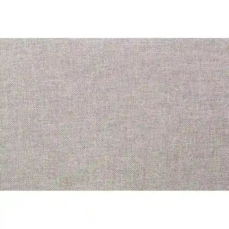 Letto contenitore con testiera imbottita in tessuto di iuta color marrone chiaro, 1 pezzo, arredo per camera da letto