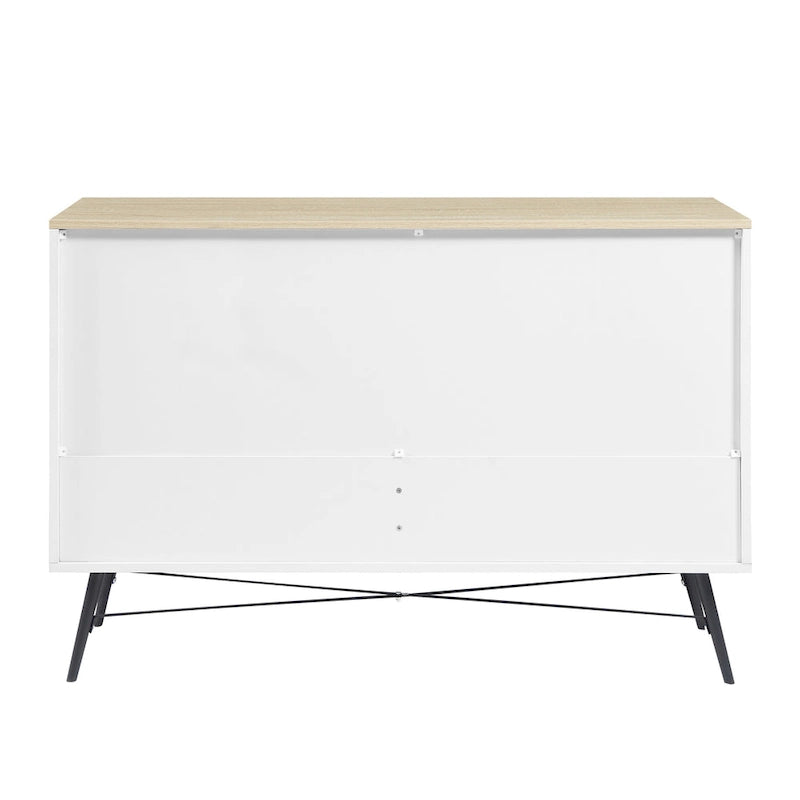 Mueble para TV estilo rústico de 47.24 con 6 cajones profundos de almacenamiento para la sala