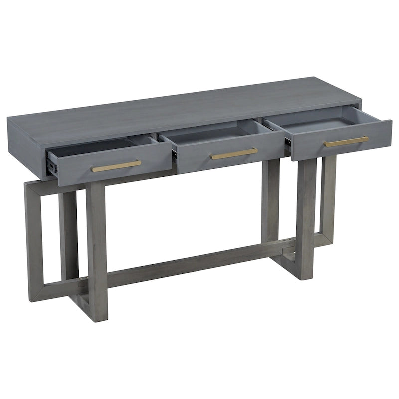 Consolle moderna da 57 con tre cassetti e design unico delle gambe per ingresso, corridoio e soggiorno