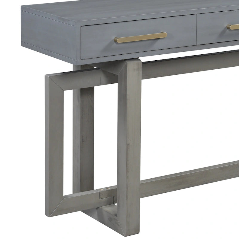 Consolle moderna da 57 con tre cassetti e design unico delle gambe per ingresso, corridoio e soggiorno