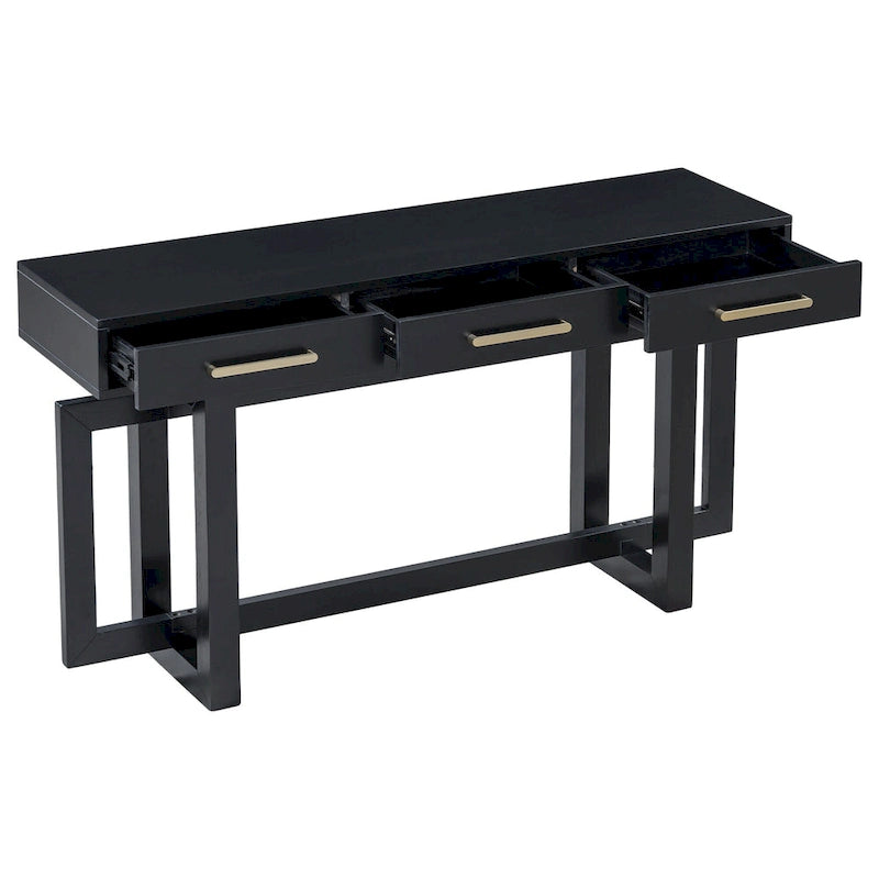 Consolle moderna da 57 con tre cassetti e design unico delle gambe per ingresso, corridoio e soggiorno