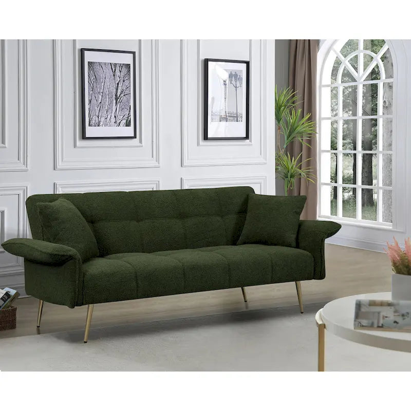 Sofá cama doble convertible con reposabrazos plegables - 31.10 x 70.00 x 31.49