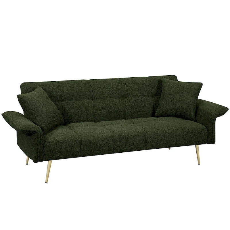 Sofá cama doble convertible con reposabrazos plegables - 31.10 x 70.00 x 31.49