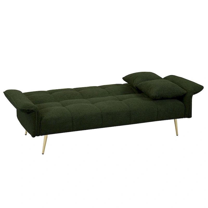 Divano letto matrimoniale convertibile con braccioli pieghevoli - 31.10 x 70.00 x 31.49