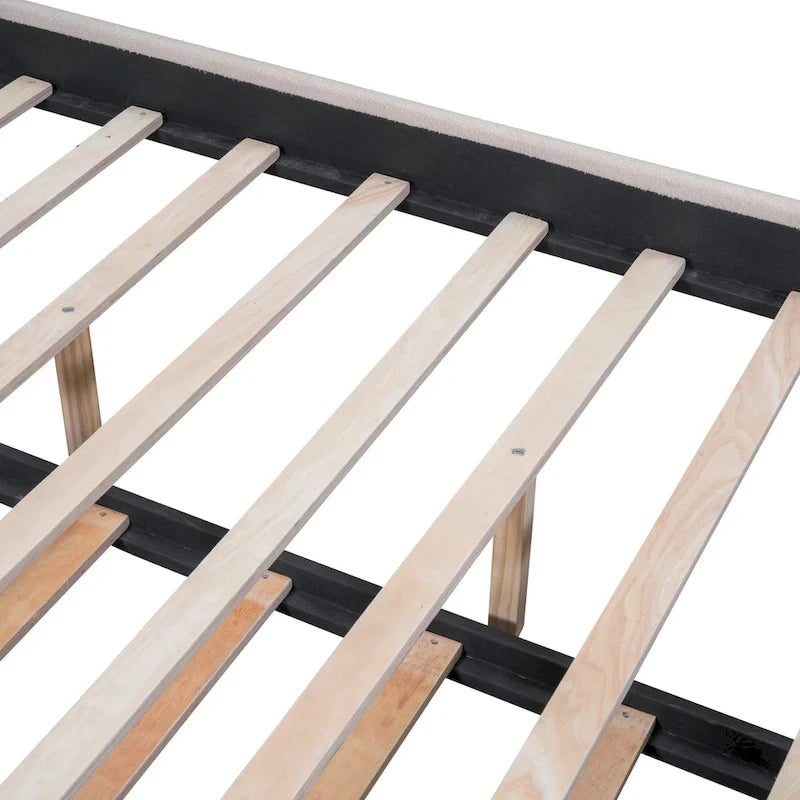 Letto contenitore imbottito con letto estraibile