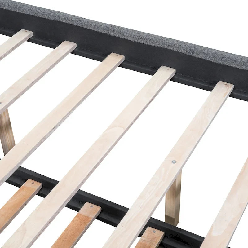 Letto contenitore imbottito con letto estraibile
