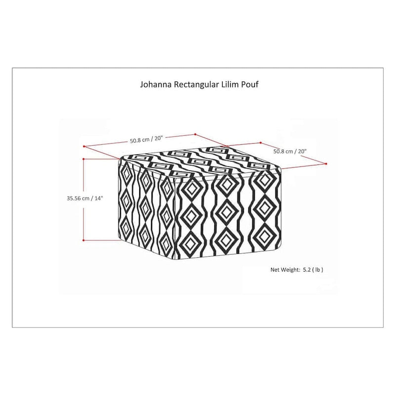 Pouf quadrato boho dal carattere originale