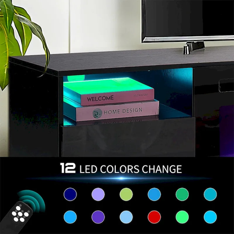 Mueble para TV con chimenea de 70 y chimenea eléctrica de 36