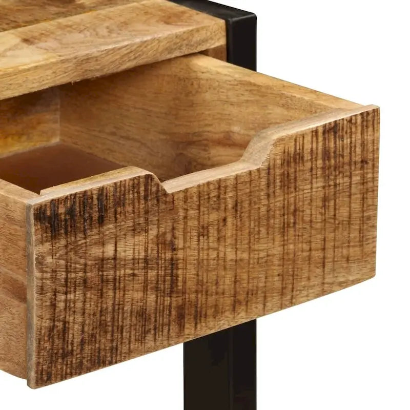 Aparador con 3 cajones, 43.3x13.8x29.5, madera maciza de mango