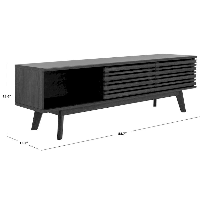 Mobile TV contenitore in noce da 59 pollici - 59 W x 15 L x 19 H - 59Wx15Dx19H