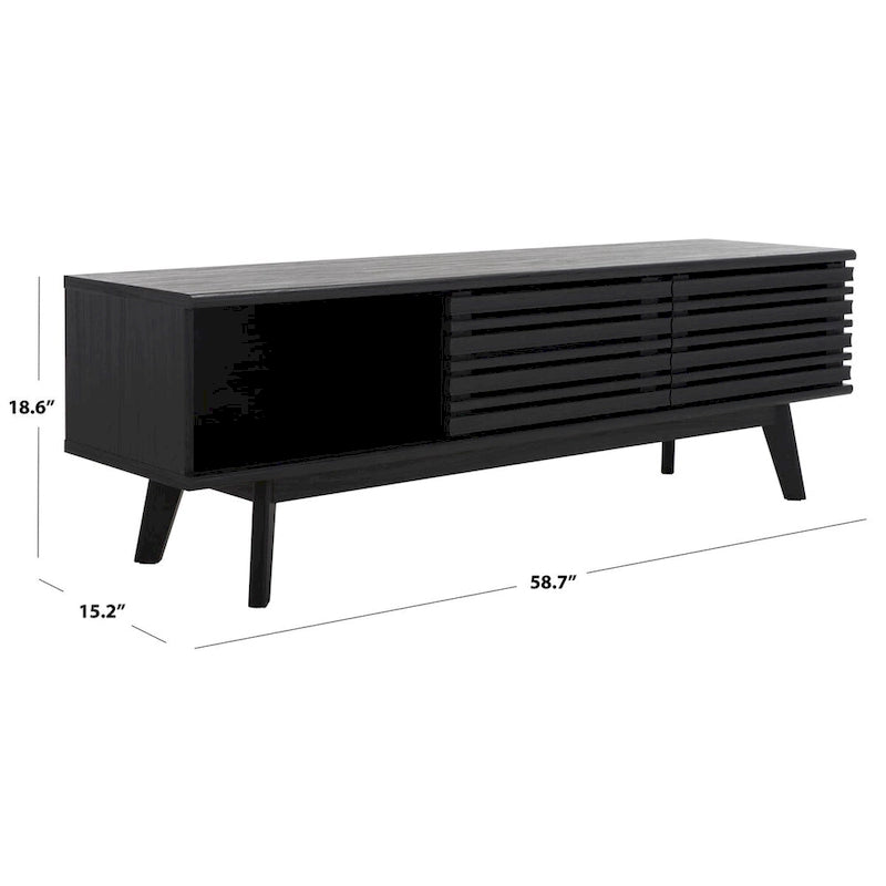 Mobile TV contenitore in noce da 59 pollici - 59 W x 15 L x 19 H - 59Wx15Dx19H