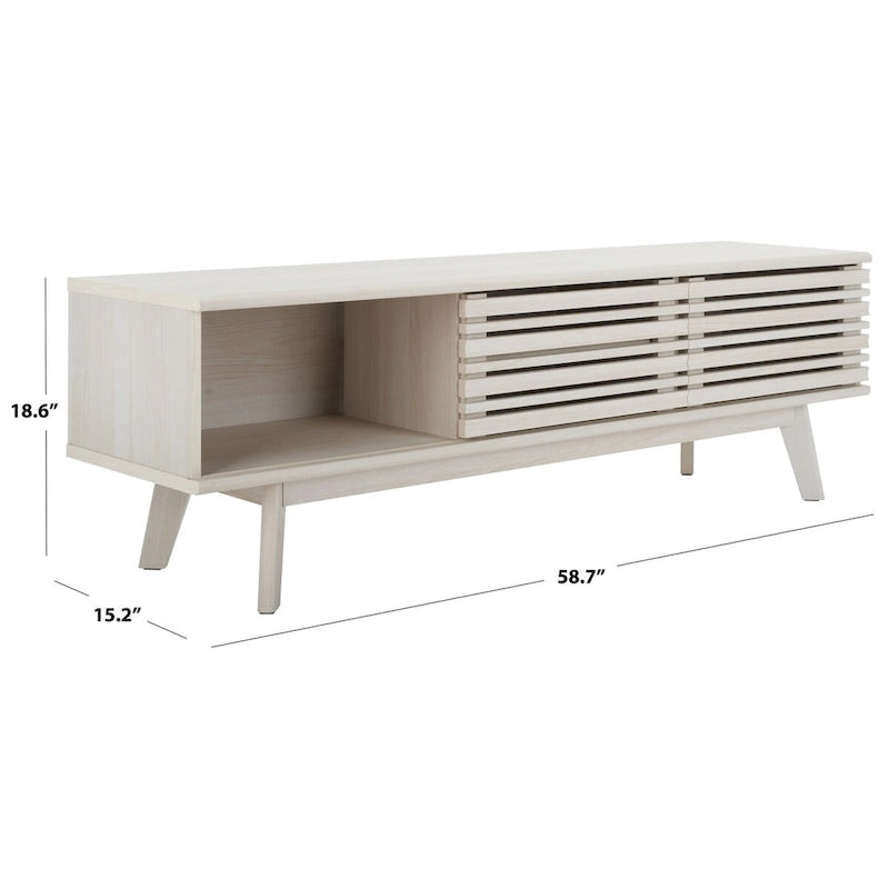 Mobile TV contenitore in noce da 59 pollici - 59 W x 15 L x 19 H - 59Wx15Dx19H