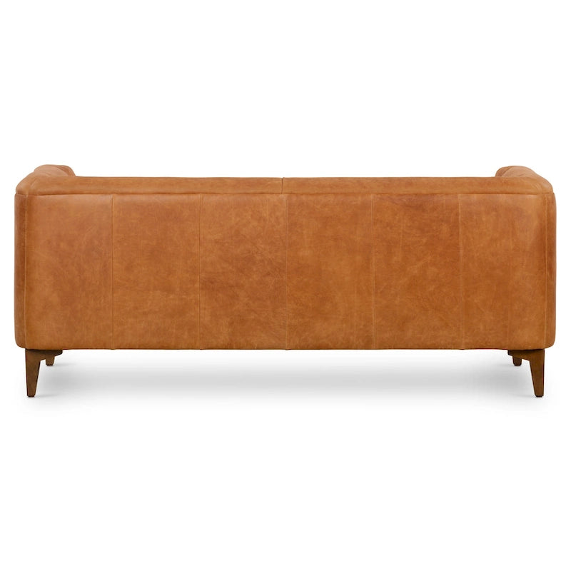 Sofa do mieszkania 74 - pełnoziarnista naturalna skóra włoska