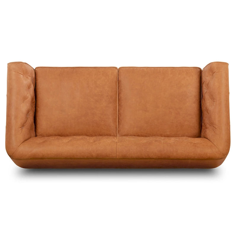 Sofa do mieszkania 74 - pełnoziarnista naturalna skóra włoska