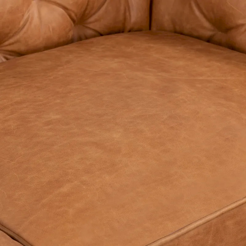 Sofa do mieszkania 74 - pełnoziarnista naturalna skóra włoska