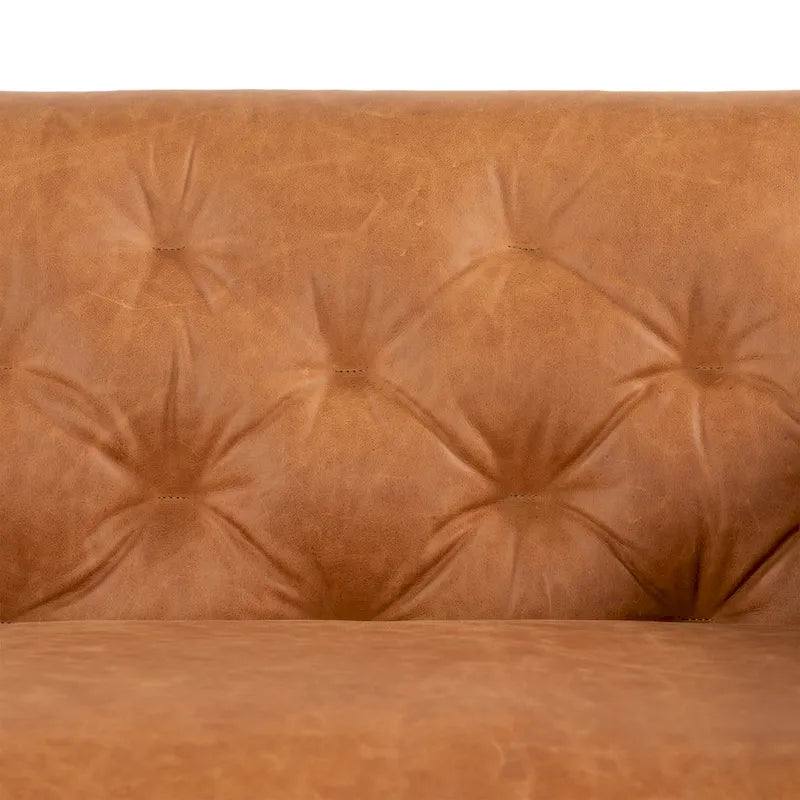 Sofa do mieszkania 74 - pełnoziarnista naturalna skóra włoska