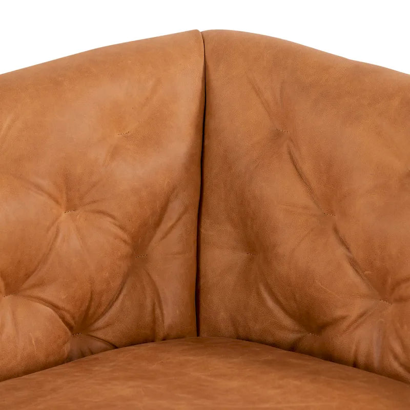 Sofa do mieszkania 74 - pełnoziarnista naturalna skóra włoska
