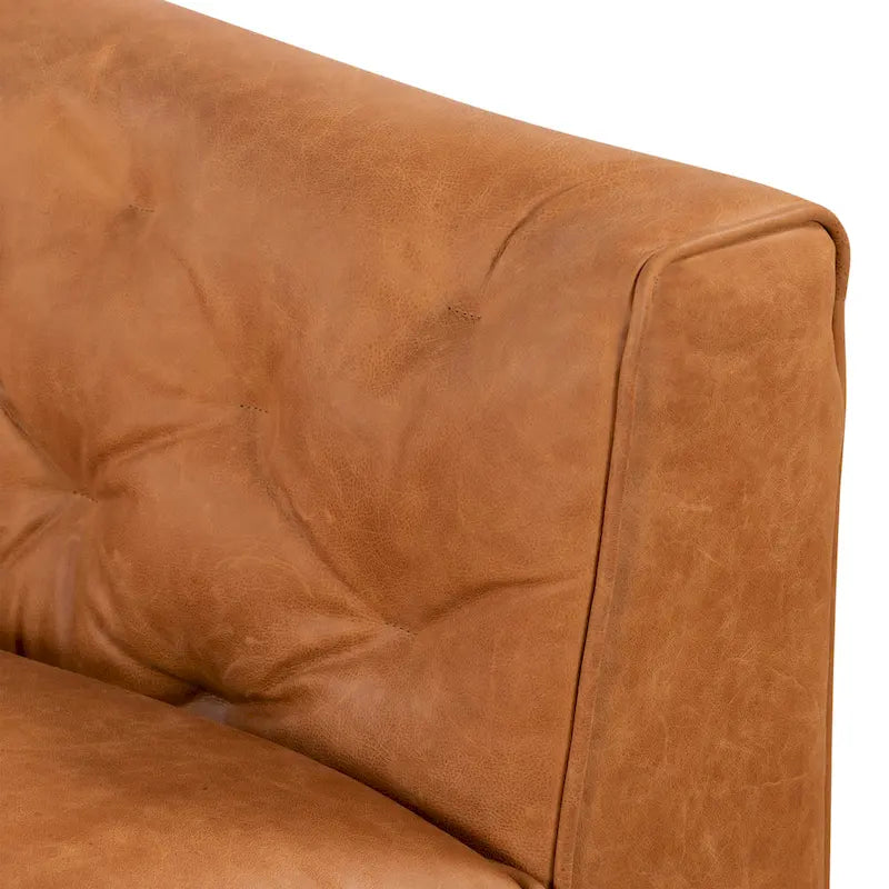 Sofa do mieszkania 74 - pełnoziarnista naturalna skóra włoska