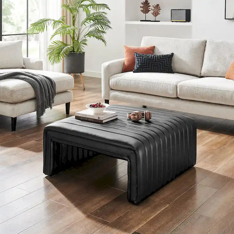 Mesa de centro de cuero sintético
