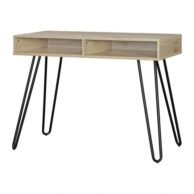 Escritorio minimalista de escritura con patas de horquilla