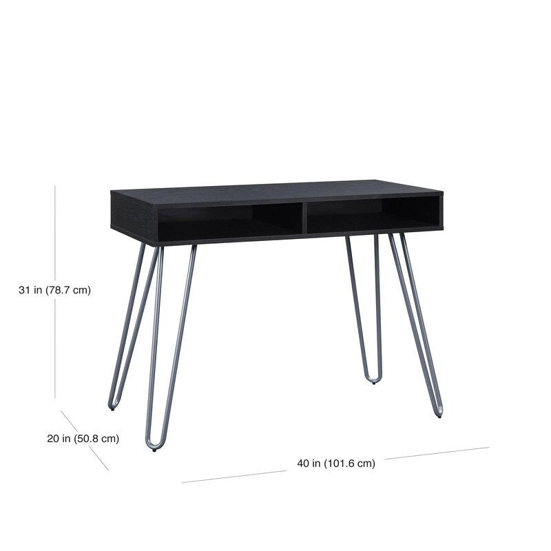 Scrivania minimalista con gambe a forcina
