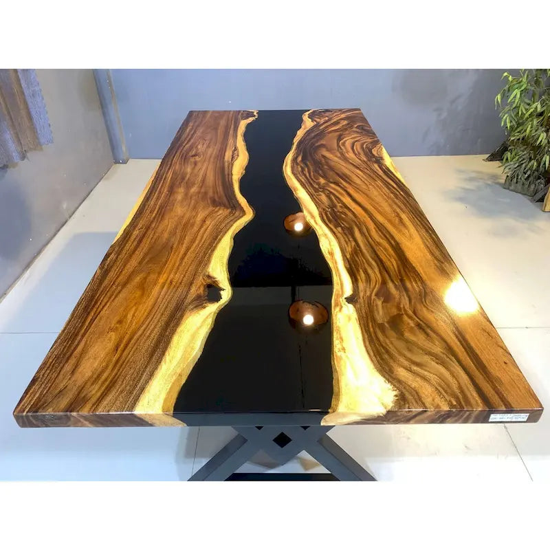 Tavolo da pranzo in resina epossidica da 90