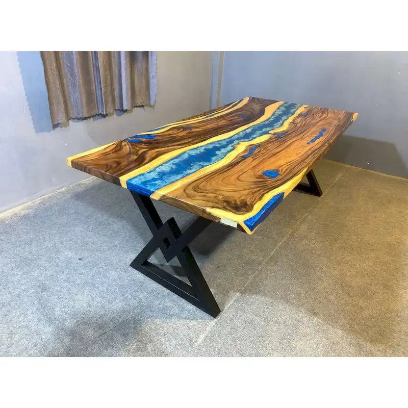 Tavolo da pranzo in resina epossidica da 90
