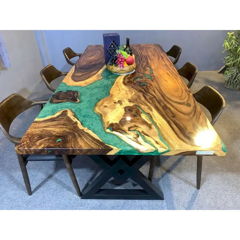 Mesa de comedor de epoxi de 90