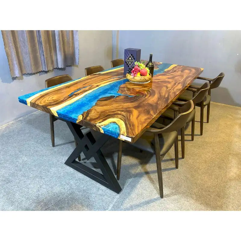 Mesa de comedor de epoxi de 90